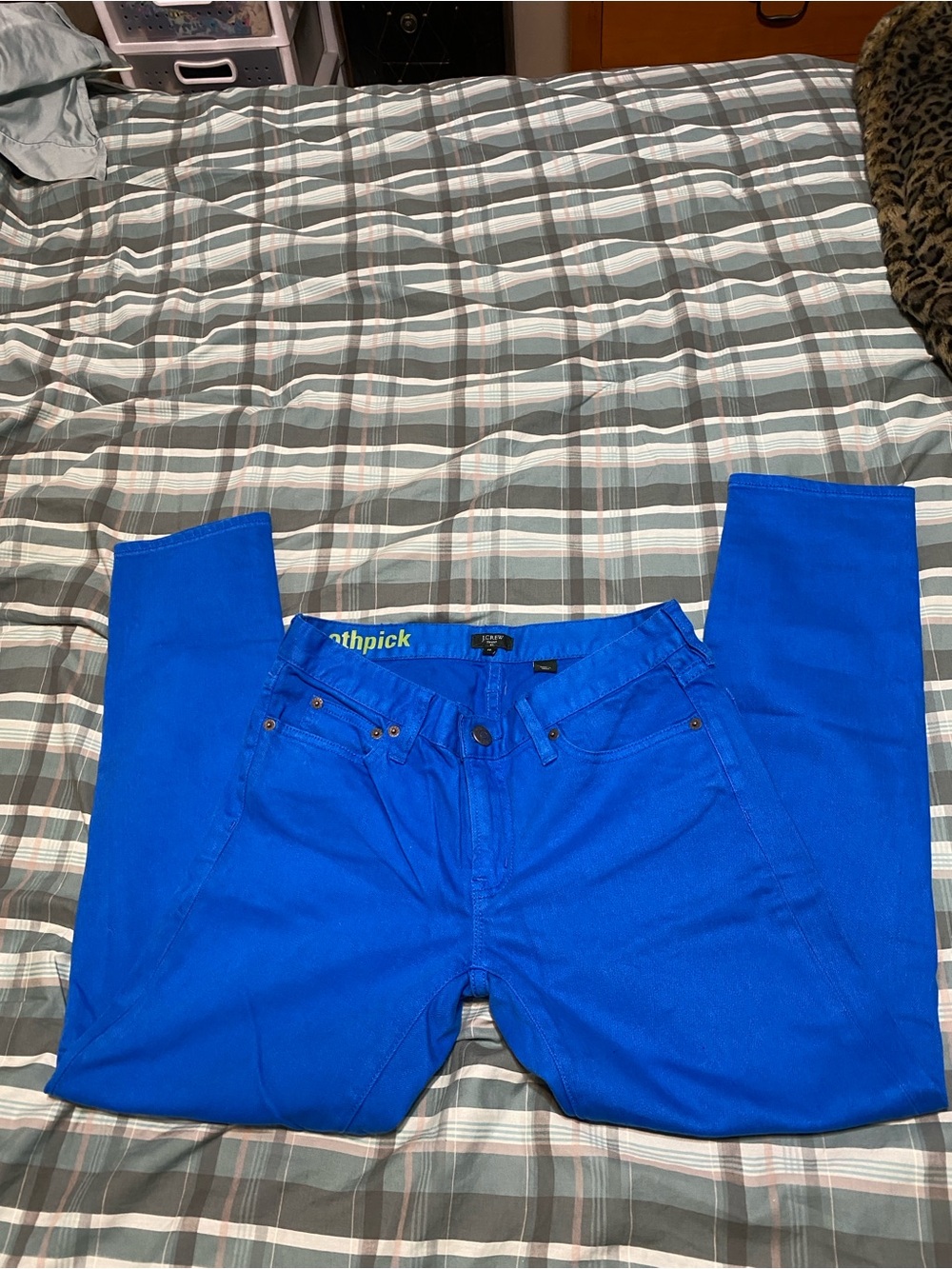 J. Crew Toothpick Royal Blue Stretch Jeans NWOT